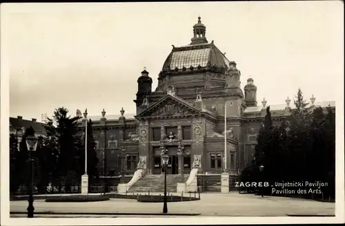 Ak Zagreb Kroatien, Pavillon des Arts