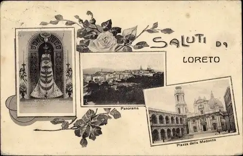 Ak Loreto Marche, Panorama, Piazza della Madonna
