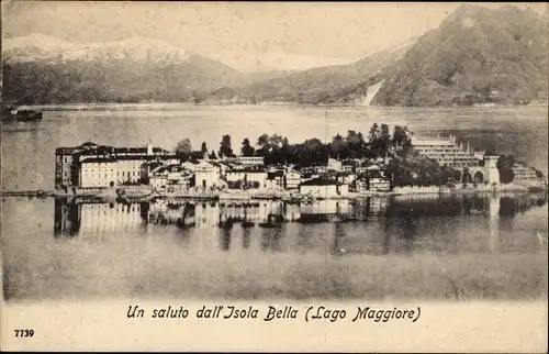 Ak Isola Bella Lago Maggiore Piemonte, Gesamtansicht