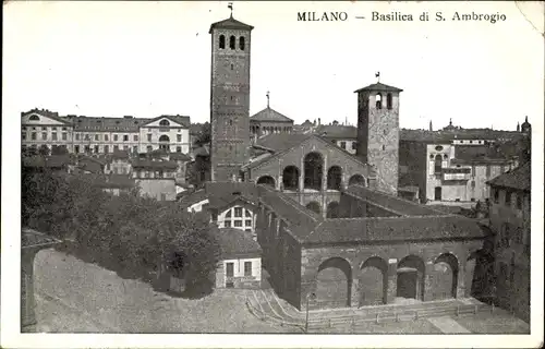 Ak Milano Mailand Lombardia, Basilica di S. Ambrogio