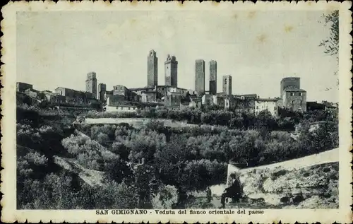 Ak San Gimignano Toskana Italien, Veduta del paese