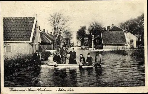 Ak Anna Paulowna Hollands Kroon Nordholland Niederlande, Watersnood 1916, Kleine sluis