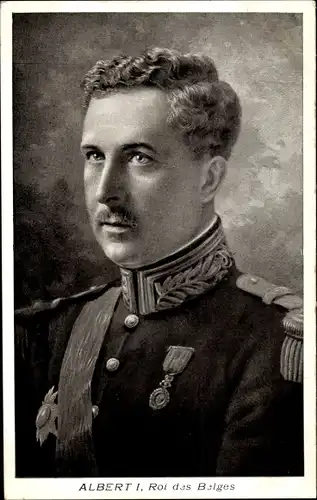 Ak Albert I., Roi des Belges, König von Belgien, Portrait