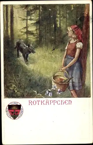 Künstler Ak Märchen, Gebrüder Grimm, Rotkäppchen, Deutscher Schulverein 3 59