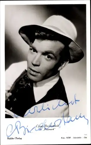 Ak Schauspieler Claus Biederstaedt, Portrait, Autogramm, Film Feuerwerk