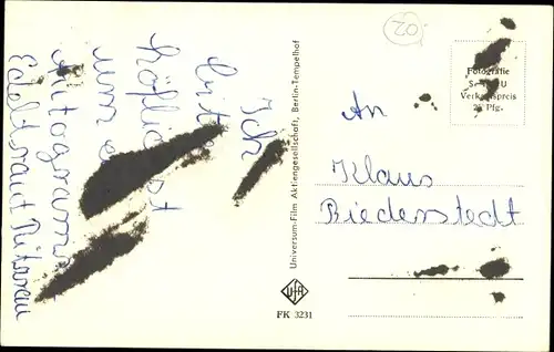 Ak Schauspieler Claus Biederstaedt, Portrait, Autogramm