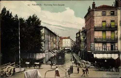 Ak Valence Drôme, Faubourg Saint Jacques