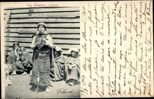 Ak Argentinien, Una Hilandera indigena