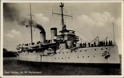 Ak Niederländisches Kriegsschiff, HM Gelderland, Den Helder