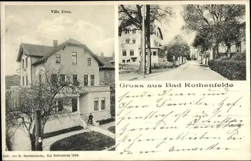 Ak Bad Rothenfelde am Teutoburger Wald, Villa Erna, Straßenpartie