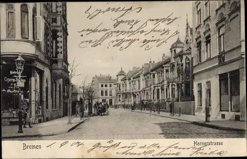 Ak Hansestadt Bremen, Hornerstraße, Geschäft