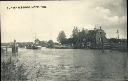 Ak Meerkerk Südholland, Scheepjesbrug