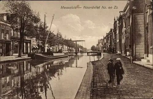 Ak Maassluis Südholland, Noordvliet Nz. en Zz.