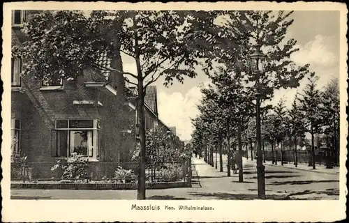 Ak Maassluis Südholland, Kon. Wilhelminalaan