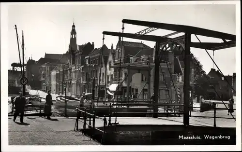 Ak Maassluis Südholland, Wagenbrug