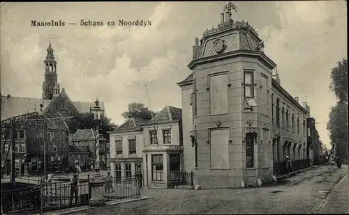 Ak Maassluis Südholland, Schans en Noorddyk