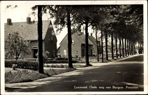Ak Lexmond Leksmond Utrecht, Oude weg met Burgem. Poststraat