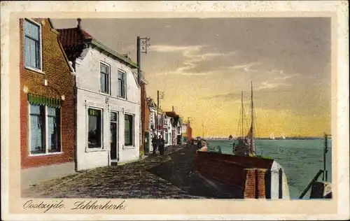 Ak Lekkerkerk Südholland, Oostzijde, Geschäft, Straßenpartie