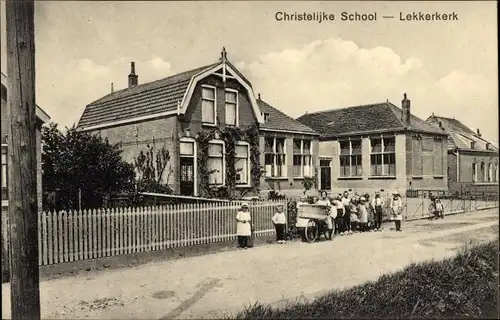 Ak Lekkerkerk Südholland, Christelijke School