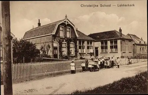 Ak Lekkerkerk Südholland, Christelijke School