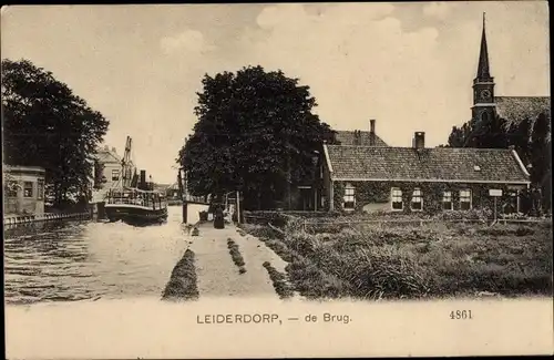 Ak Leiderdorp Südholland, de Brug