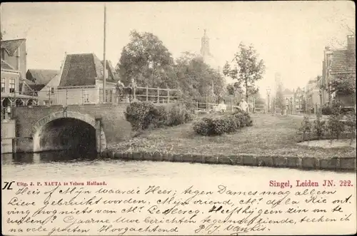Ak Leiden Südholland Niederlande, Singel
