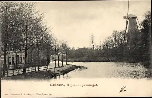 Ak Leiden Südholland Niederlande, Rijnsburgersingel, Molen