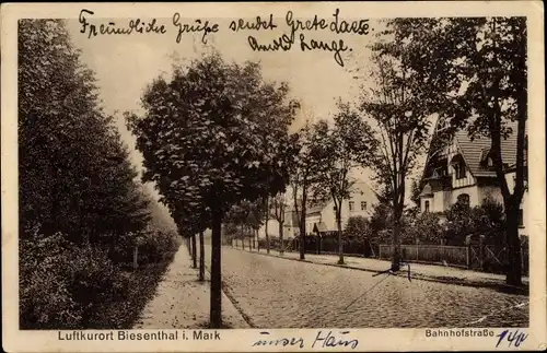 Ak Biesenthal in der Mark, Bahnhofstraße