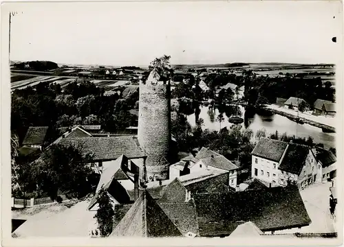 Foto Triptis in Thüringen, Schlossturm, Stadtpartie