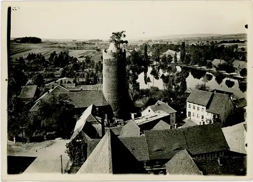 Foto Triptis in Thüringen, Schlossturm, Stadtpartie