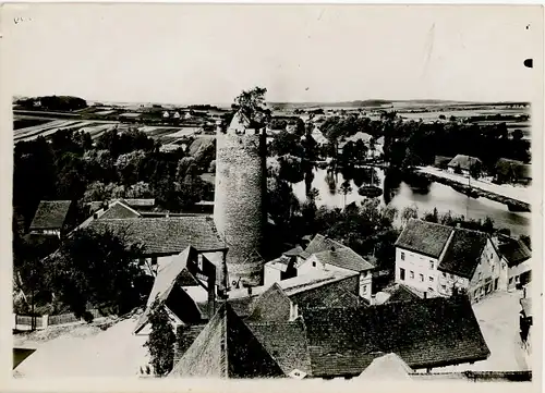 Foto Triptis in Thüringen, Schlossturm, Stadtpartie