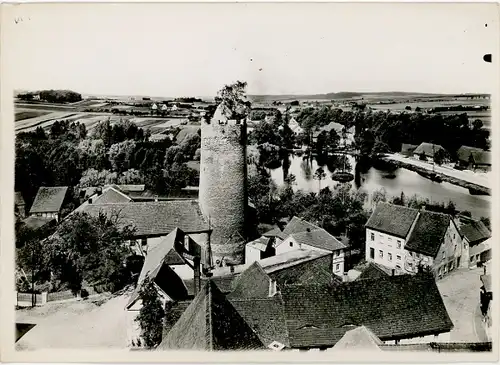 Foto Triptis in Thüringen, Schlossturm, Stadtpartie