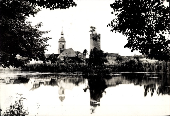 Foto Triptis in Thüringen, Schlossturm, Kirche, Teich Nr. 10737922