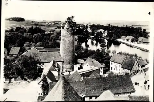 Foto Triptis in Thüringen, Schlossturm, Stadtpartie