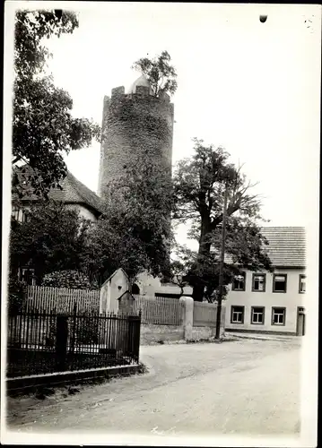 Foto Triptis in Thüringen, Schlossturm, Straßenpartie