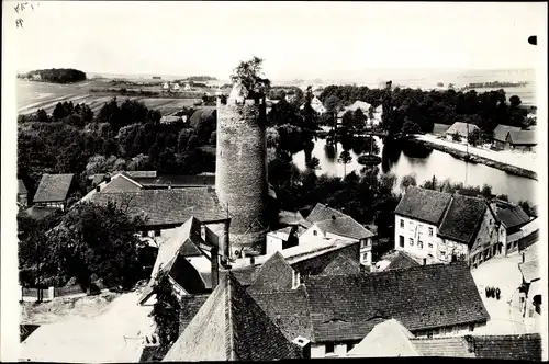 Foto Triptis in Thüringen, Schlossturm, Stadtpartie