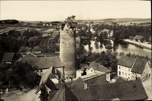 Foto Triptis in Thüringen, Schlossturm, Stadtpartie