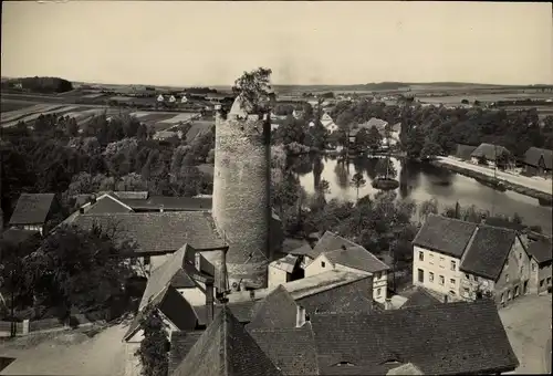 Foto Triptis in Thüringen, Schlossturm, Stadtpartie