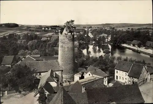 Foto Triptis in Thüringen, Schlossturm, Stadtpartie