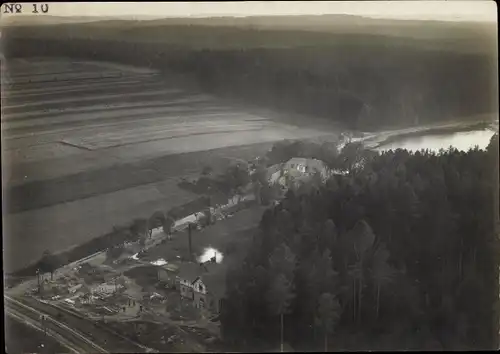 Foto Triptis in Thüringen, Ortspartie, Fliegeraufnahme