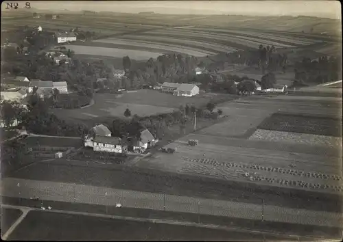 Foto Triptis in Thüringen, Ortspartie, Felder, Fliegeraufnahme