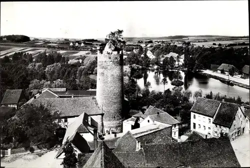 Foto Triptis in Thüringen, Schlossturm, Stadtpartie