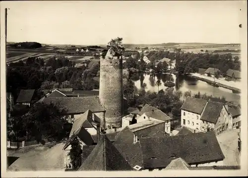 Foto Triptis in Thüringen, Schlossturm, Stadtpartie