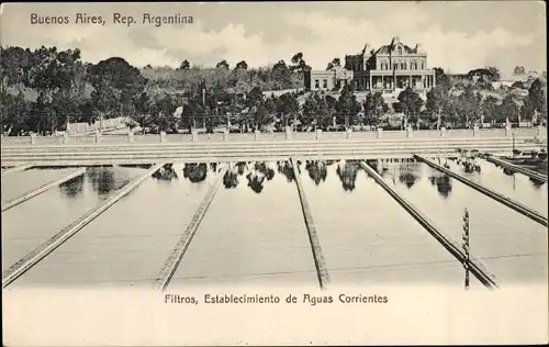 Ak Buenos Aires Argentinien, Filtros, Establecimiento de Aguas Corrientes