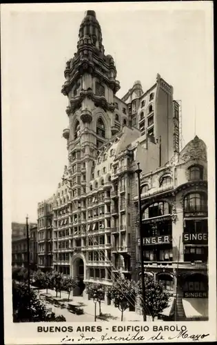 Ak Buenos Aires Argentinien, Edificio Barolo, Singer Nähmaschinen Handlung