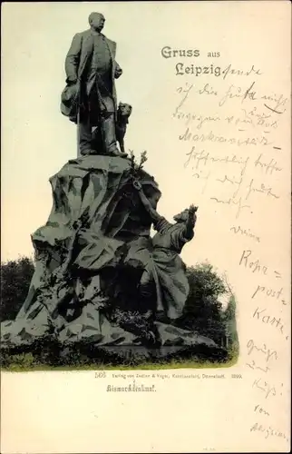 Ak Leipzig, Bismarckdenkmal