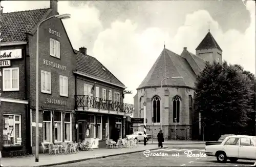 Ak Raalte Overijssel, N. Herv. Kerk, Hotel-Restaurant Sallandia