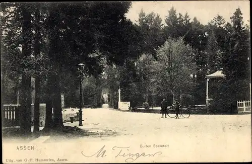 Ak Assen Drenthe Niederlande, Buiten Societeit
