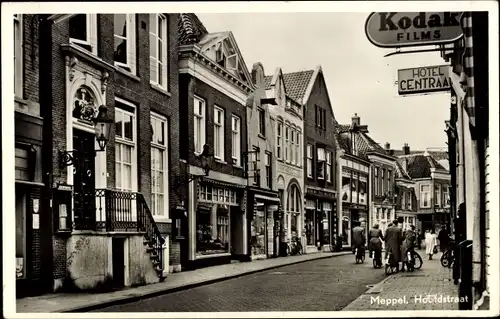 Ak Meppel Drenthe Niederlande, Hoofdstraat, Kodak Filme, Hotel Centraal