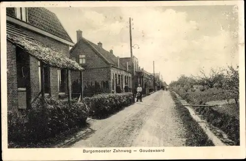 Ak Goudswaard Südholland, Burgemeester Zahnweg
